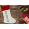 Labor Day Linen Stocking w/Red Cuff - Flat Lay (LIFESTYLE)