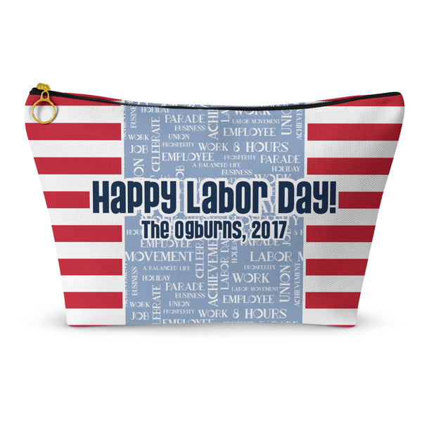 Custom Labor Day Makeup Bag - Large - 12.5"x7" (Personalized)