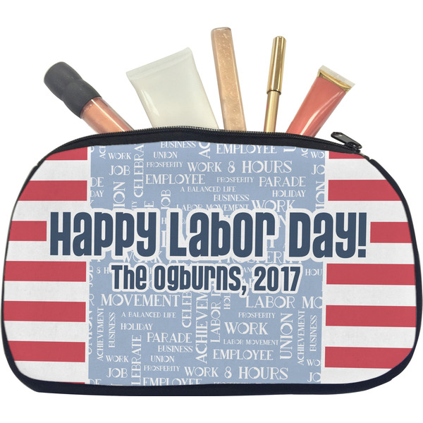 Custom Labor Day Makeup / Cosmetic Bag - Medium (Personalized)