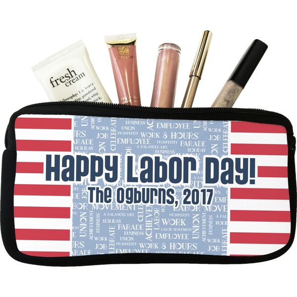 Custom Labor Day Makeup / Cosmetic Bag - Small (Personalized)