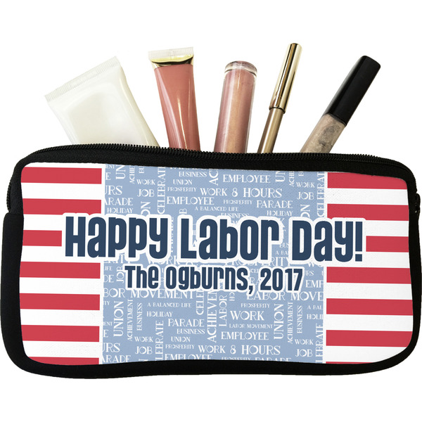 Custom Labor Day Makeup / Cosmetic Bag (Personalized)