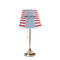 Labor Day Poly Film Empire Lampshade - On Stand