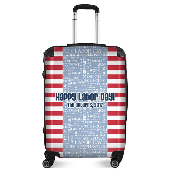Custom Labor Day Suitcase - 24" Medium - Checked (Personalized)
