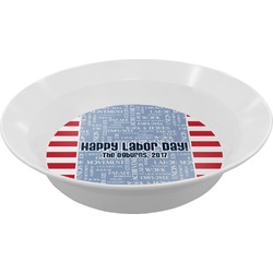 Labor Day Melamine Bowl (Personalized)