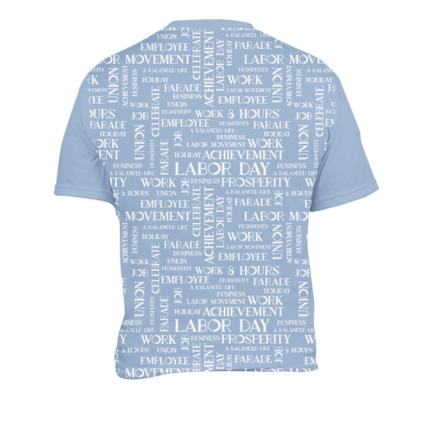Labor Day Men's Crew Neck T Shirt Medium - Back