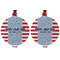 Labor Day Metal Ball Ornament - Front and Back
