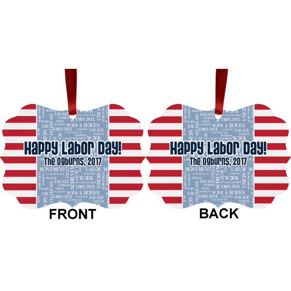 Labor Day Metal Benilux Ornament - Front and Back (APPROVAL)