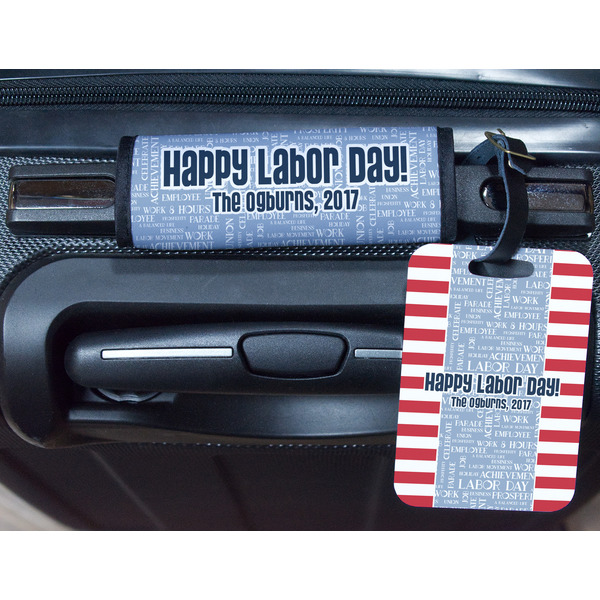 Labor Day Metal Luggage Tag & Handle Wrap - In Context