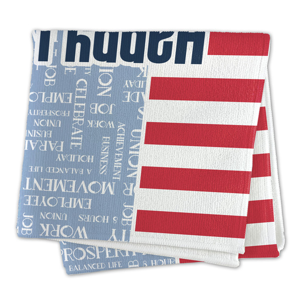 Labor Day Microfiber Dish Rag - FOLDED (square)