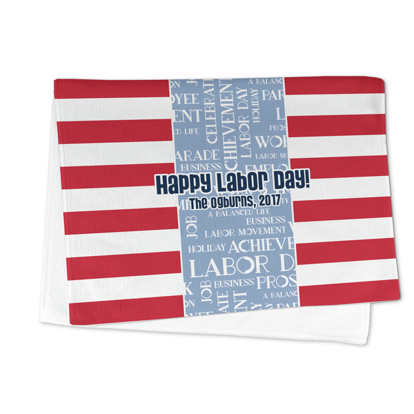 Labor Day Microfiber Dish Towel - FOLDED HALF