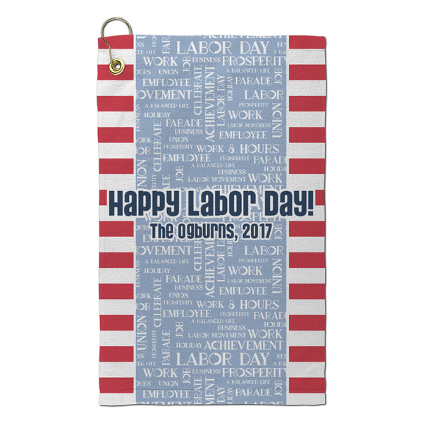 Custom Labor Day Microfiber Golf Towel - Small (Personalized)