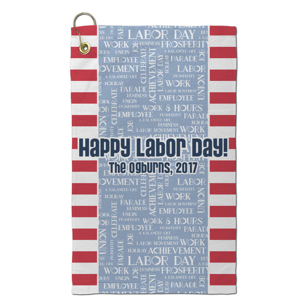 Custom Labor Day Microfiber Golf Towel - Small (Personalized)