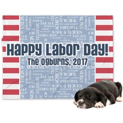 Labor Day Dog Blanket - Large (Personalized)
