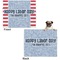 Labor Day Microfleece Dog Blanket - Large- Front & Back