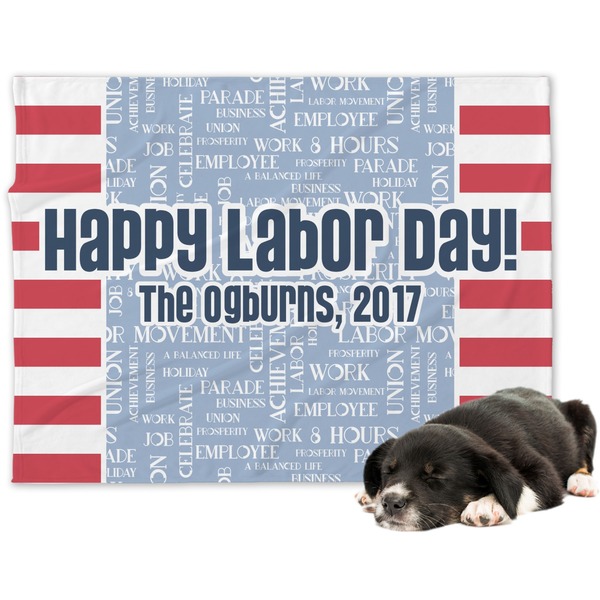 Custom Labor Day Dog Blanket (Personalized)