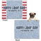 Labor Day Microfleece Dog Blanket - Regular - Front & Back