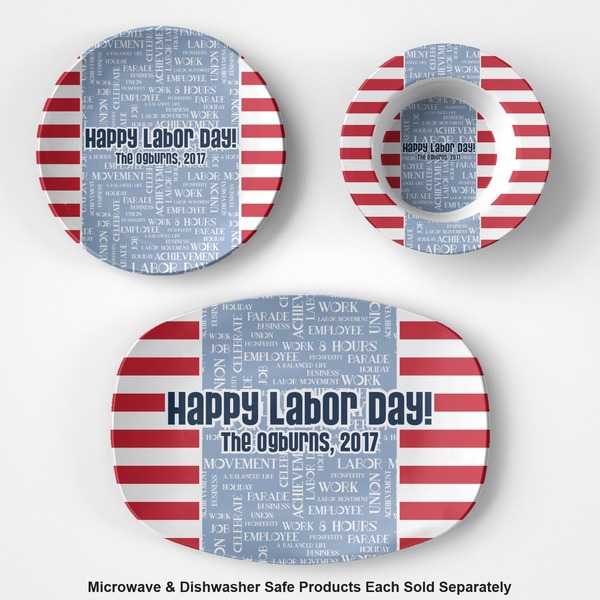Labor Day Microwave & Dishwasher Safe CP Plastic Dishware - Group