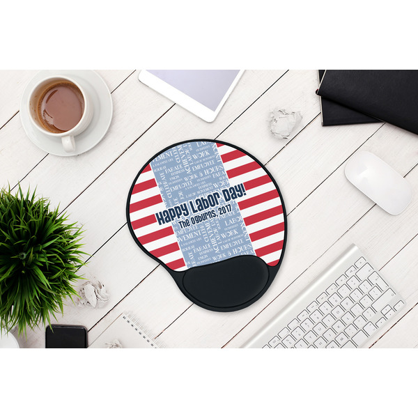 Labor Day Mouse Pad with Wrist Rest - LIFESYTLE 1