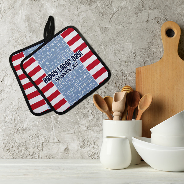 Labor Day Neoprene Pot Holder - Set of 2  LIFESTYLE