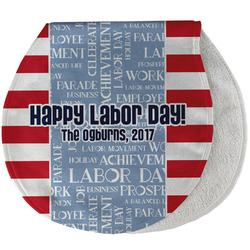 Labor Day Burp Pad - Velour w/ Name or Text