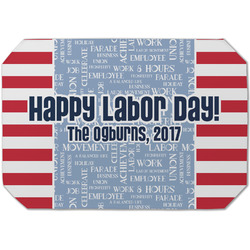 Labor Day Dining Table Mat - Octagon (Single-Sided) w/ Name or Text