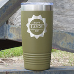 Labor Day 20 oz Stainless Steel Tumbler - Olive - Single Sided