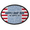 Labor Day Iron On Oval Patch w/ Name or Text