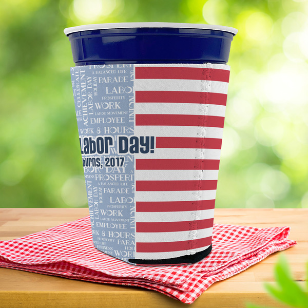 Labor Day Party Cup Sleeves - with bottom - Lifestyle