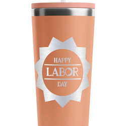 Labor Day RTIC Everyday Tumbler with Straw - 28oz - Peach - Single-Sided