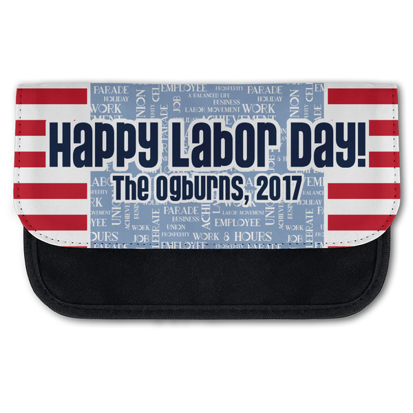 Custom Labor Day Canvas Pencil Case w/ Name or Text
