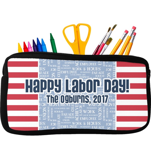 Custom Labor Day Neoprene Pencil Case (Personalized)