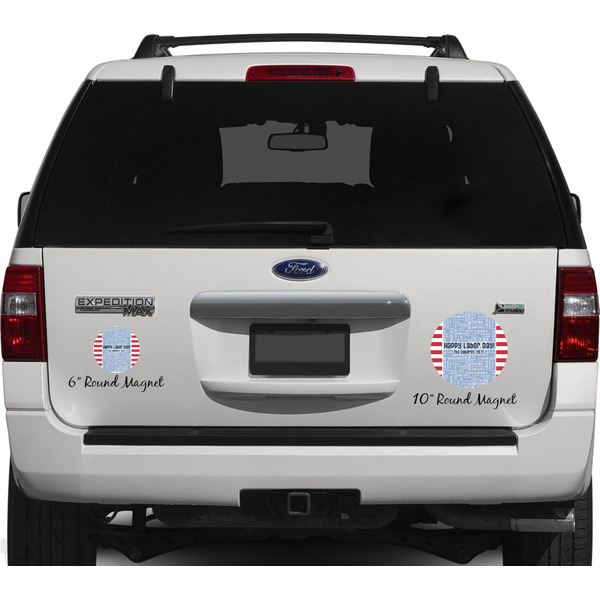 Labor Day Personalized Car Magnets on Ford Explorer