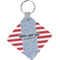 Labor Day Diamond Plastic Keychain w/ Name or Text