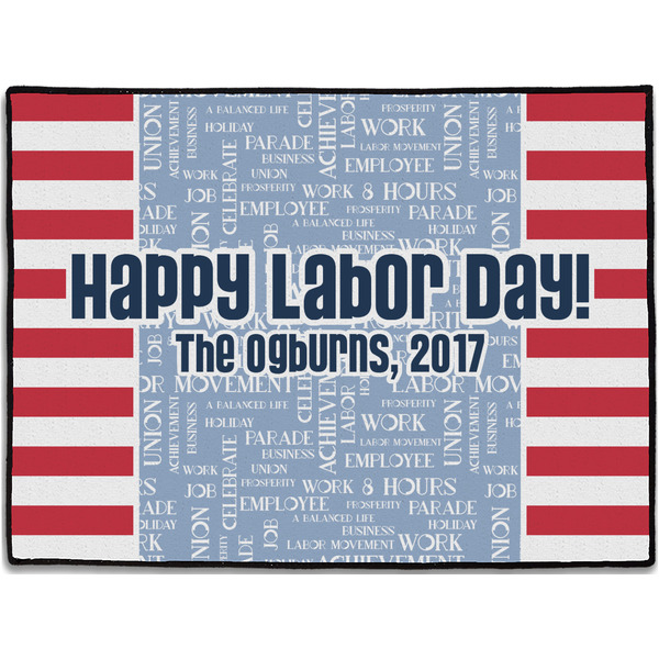 Custom Labor Day Door Mat (Personalized)