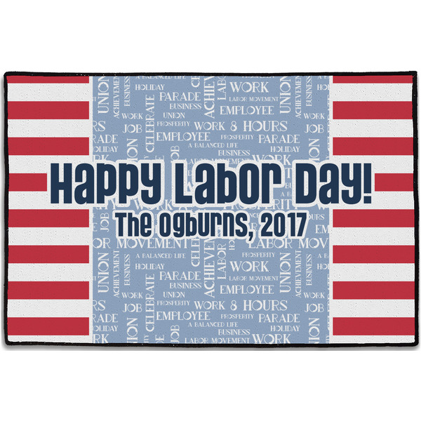 Labor Day Personalized Door Mat - 36x24 (APPROVAL)