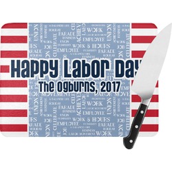 Labor Day Rectangular Glass Cutting Board (Personalized)