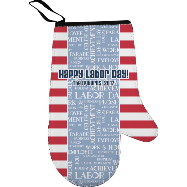 Labor Day Personalized Oven Mitt