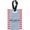 Labor Day Plastic Luggage Tag - Rectangular w/ Name or Text