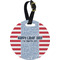 Labor Day Personalized Round Luggage Tag