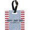 Labor Day Plastic Luggage Tag - Square w/ Name or Text