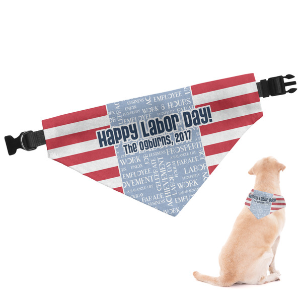 Custom Labor Day Dog Bandana - Large (Personalized)