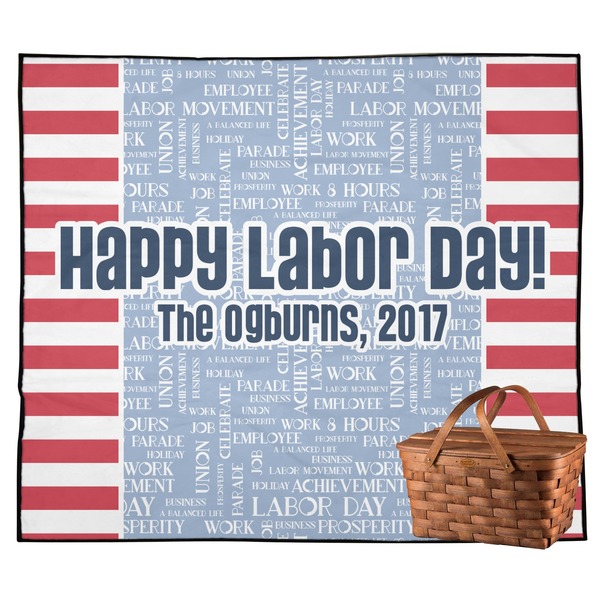 Custom Labor Day Outdoor Picnic Blanket (Personalized)