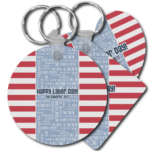 Custom Labor Day Plastic Keychain (Personalized)