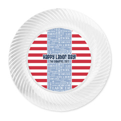 Labor Day Plastic Party Dinner Plates - 10" (Personalized)