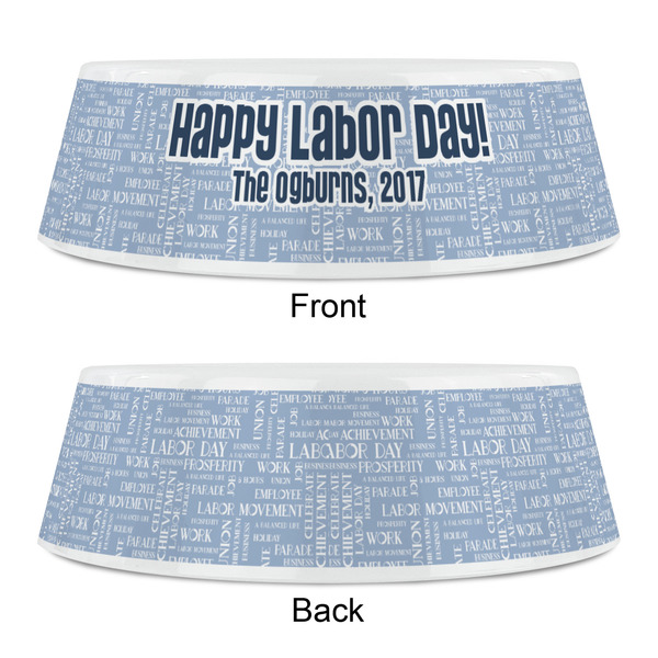 Labor Day Plastic Pet Bowls - Small - APPROVAL