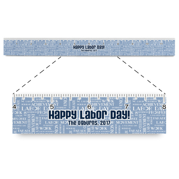 Custom Labor Day Plastic Ruler - 12" (Personalized)