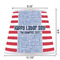 Labor Day Poly Film Empire Lampshade - Dimensions