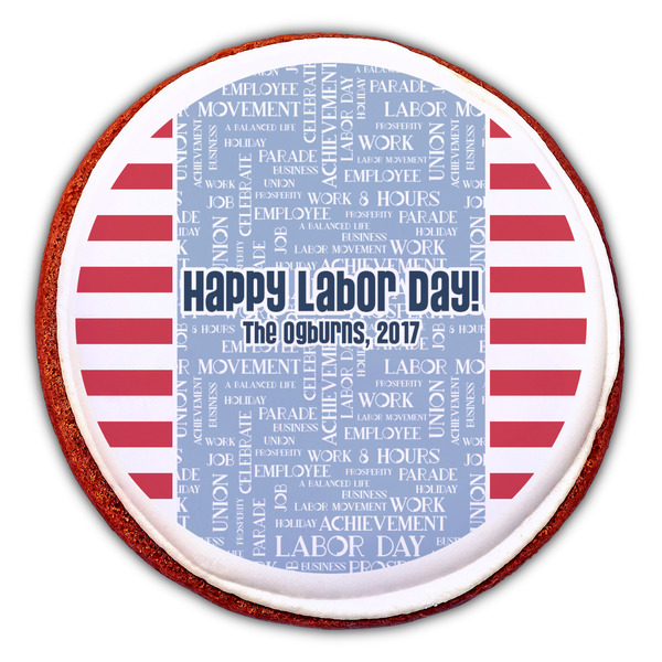 Labor Day Printed Icing Circle - Large - On Cookie