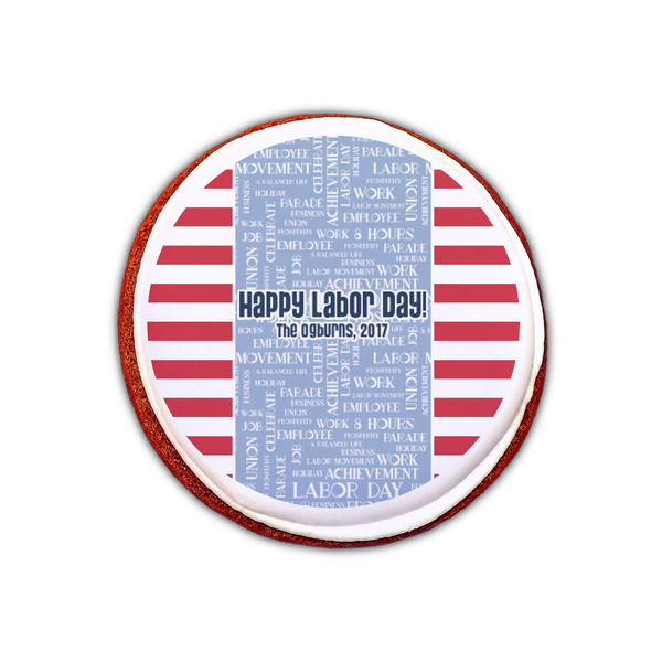 Labor Day Printed Icing Circle - XSmall - On Cookie