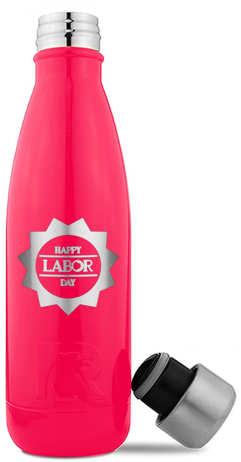 Labor Day RTIC Bottle 17 oz. Pink Engraved Front (Personalized
